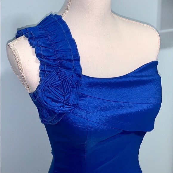Blue Dress One Shoulder Size Small - Picture 4 of 16